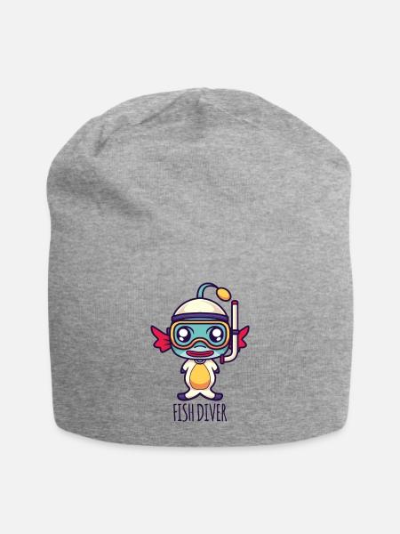 Plongeur de poisson - Bonnet en jersey - gris chiné
