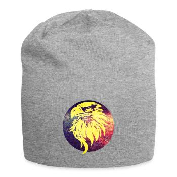 Adlerkopf - Jersey-Beanie - Grau meliert - Vorne