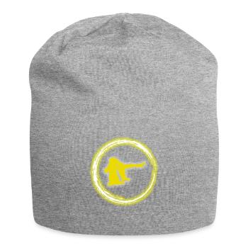Glow Tupfen T-Shirt Neon Party Glow-Effekt Retro - Jersey-Beanie - Grau meliert - Vorne