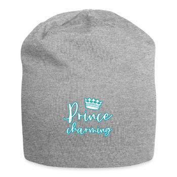 Glow Prince T-Shirt mit Glühen Krone Neon - Jersey-Beanie - Grau meliert - Vorne