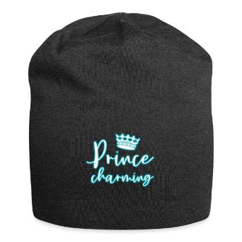 Glow Prince Charming T-Shirt Glowing Crown Neon - Jersey Beanie - charcoal grey - Front