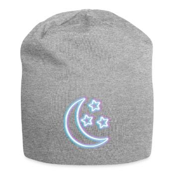 T-shirt néon Glow Moon Effet lumineux demi-lune - Bonnet en jersey - gris chiné - Devant