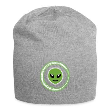 T-shirt néon Glow Alien Effet lumineux demi-lune - Bonnet en jersey - gris chiné - Devant