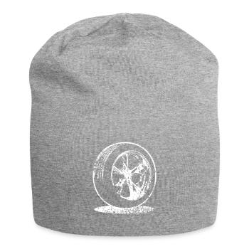 Cadeau d'amant de voiture de jante de pneu de voiture - Bonnet en jersey - gris chiné - Devant