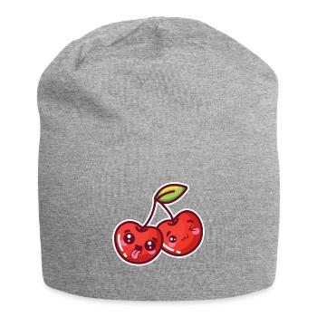 Saure Kirsche - Jersey-Beanie - Grau meliert - Vorne