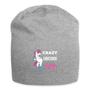 Crazy Unicorn Lady T-Shirt Funny Magical Unicorn - Jersey-Beanie - Grau meliert - Vorne