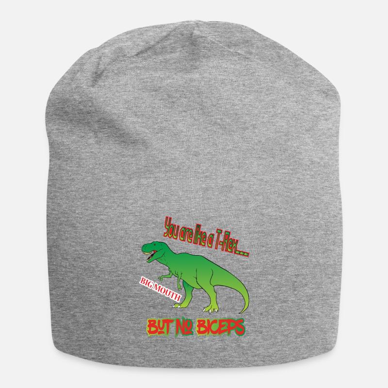 T-Rex Dinosauria Du bist wie ein T-Rex großes Maul - Jersey-Beanie - Grau meliert
