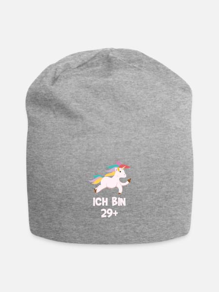Ich bin 30 Jahre alt Geburtstag Einhorn Geschenk - Jersey-Beanie - Grau meliert