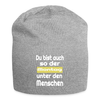 ich hasse Montag Ich hasse Menschen - Jersey-Beanie - Grau meliert - Vorne