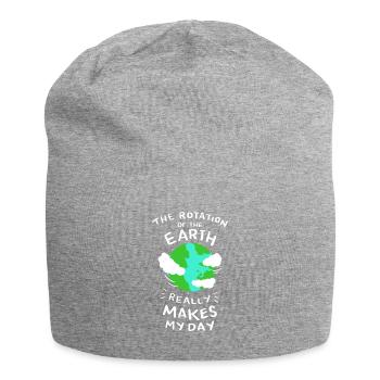 Earth rotation teacher teacher graduation gift - Jersey Beanie - heather grey - Front
