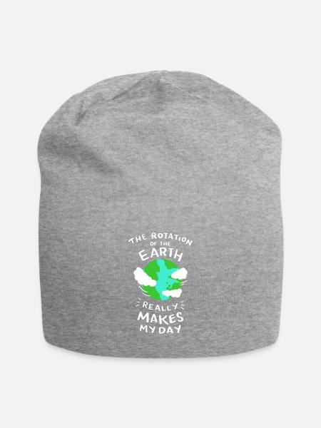 Cadeau de graduation de professeur de rotation de la terre enseignant - Bonnet en jersey - gris chiné