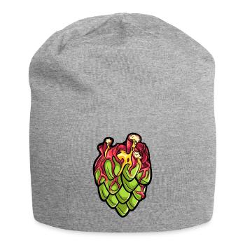 Houblon Bière artisanale Coeur Brasseurs amateurs - Bonnet en jersey - gris chiné - Devant