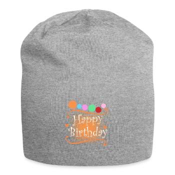 Happy Birthday - Jersey-Beanie - Grau meliert - Vorne
