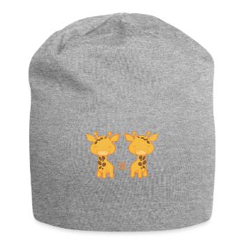 Girafe - Girafes - Girafe fan - Amour girafe - Bonnet en jersey - gris chiné - Devant