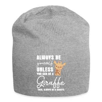 Girafe - Girafes - Fan de girafe - Soyez vous-même - Bonnet en jersey - gris chiné - Devant