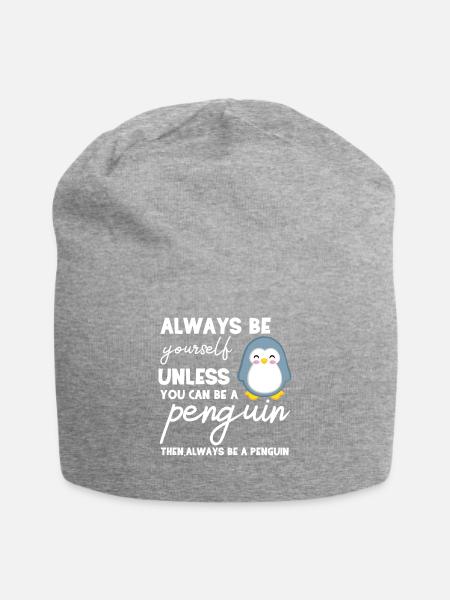 Penguin - Penguins - Penguin Motive - Be Yourself - Jersey Beanie - heather grey