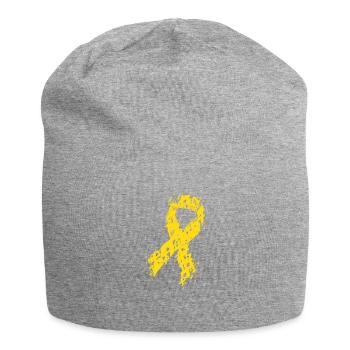 Yellow Bonecancer Tea - Jersey Beanie - heather grey - Front