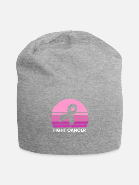 Breast cancer - Jersey Beanie - heather grey
