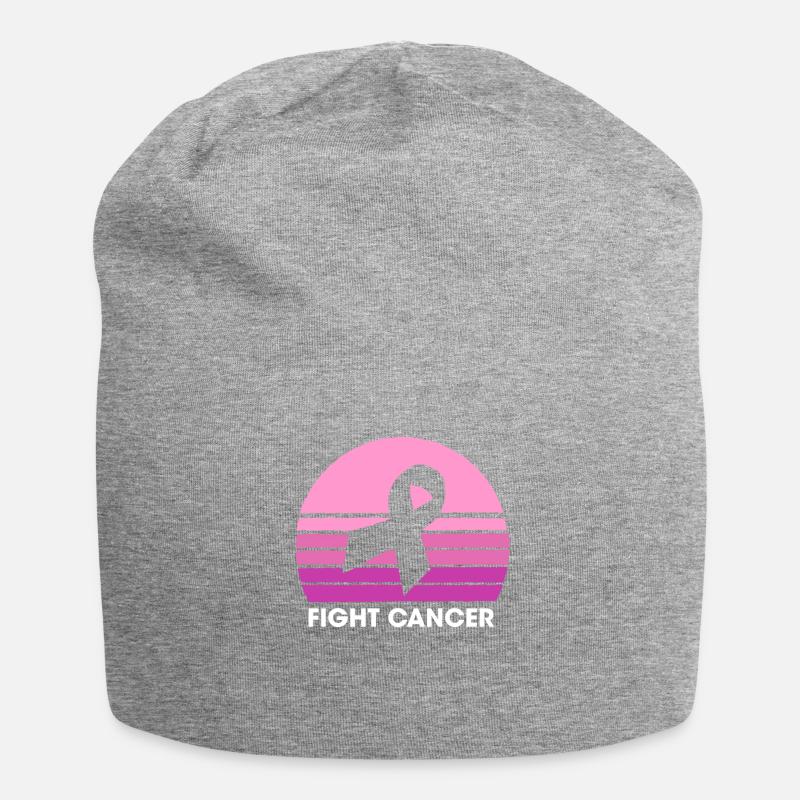 Breast cancer - Jersey Beanie - heather grey
