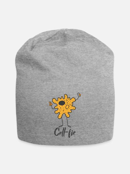 Cell-Fie die Zelle mit Fotoapparat - Jersey-Beanie - Grau meliert