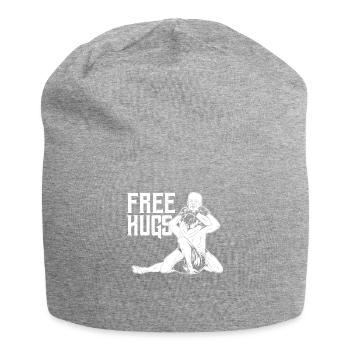 Free Hugs RNC - BJJ Brazilian Jiu Jitsu MMA Shirt - Jersey Beanie - heather grey - Front