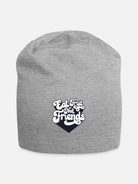 Eat fruits not friends - Jersey Beanie - heather grey
