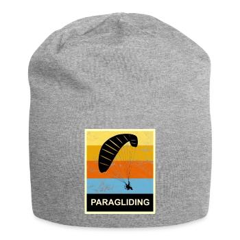Parapente vol Vintage cadeau rétro - Bonnet en jersey - gris chiné - Devant