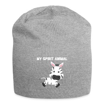 Zebra - Zebra - Zebra T-Shirt - Spirit Animal - Jersey Beanie - heather grey - Front