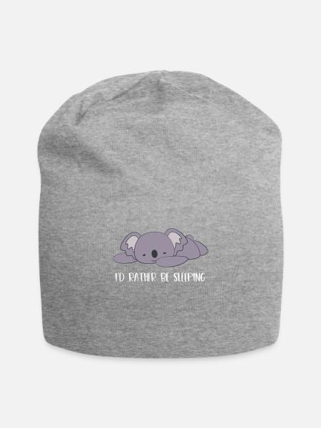 Koala - Koalas - Koala T-Shirt - Sleeping - Jersey Beanie - heather grey