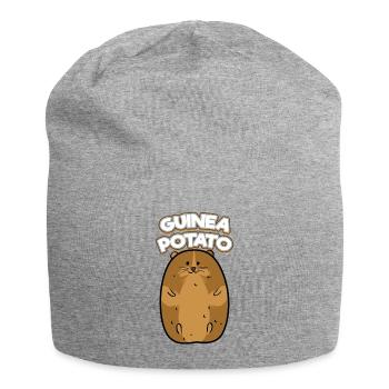 Meerschweinchen-Kartoffel-T-Shirt lustiges nettes fettes Kartoffel-Haustier - Jersey-Beanie - Grau meliert - Vorne