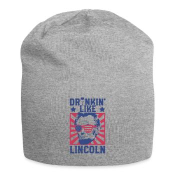 Drinking Like Lincoln Independence Day - Jersey Beanie - heather grey - Front