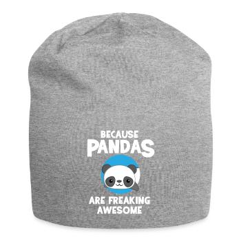 Panda - Panda T-Shirt - Pandamotiv - Geschenk - Jersey-Beanie - Grau meliert - Vorne