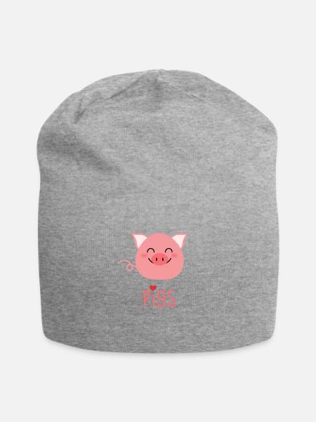 Mignon cochon - Bonnet en jersey - gris chiné