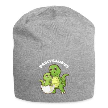 Daddysaurus - Funny Family Matching Gift - Jersey Beanie - heather grey - Front