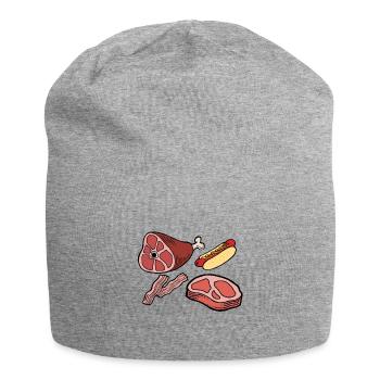 Fleisch - Jersey-Beanie - Grau meliert - Vorne