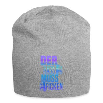 Der Bass muss ficken, Boxen, - Jersey-Beanie - Grau meliert - Vorne