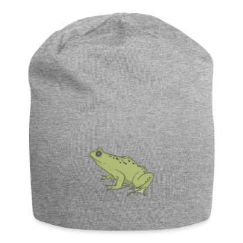 grenouille - Bonnet en jersey - gris chiné - Devant