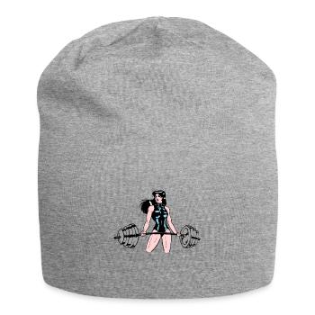 Frauen Krafttraining - Jersey-Beanie - Grau meliert - Vorne