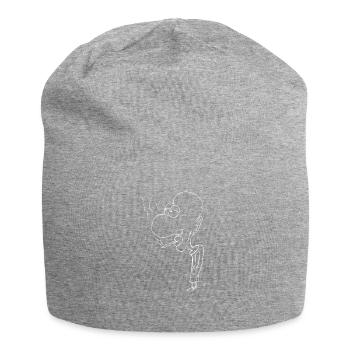 Cartoon cartoon character hand painted drawing cigarette - Jersey Beanie - heather grey - Front