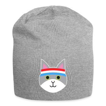 Jogging chat - Bonnet en jersey - gris chiné - Devant