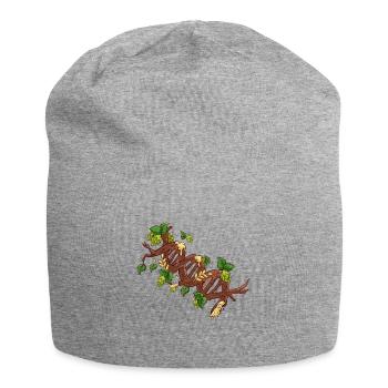 Craft Bier DNA Hopfen Malz für Hobbybrauer - Jersey-Beanie - Grau meliert - Vorne