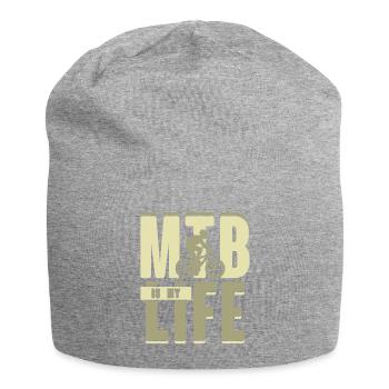 Mountain bike est ma roue cadeau de la vie - Bonnet en jersey - gris chiné - Devant