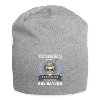 Bayern Bayrisch lustig Heimat Geschenk Geburtstag - Jersey-Beanie - Grau meliert - Vorne