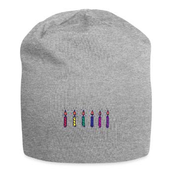 Candles Six birthday candles - Jersey Beanie - heather grey - Front
