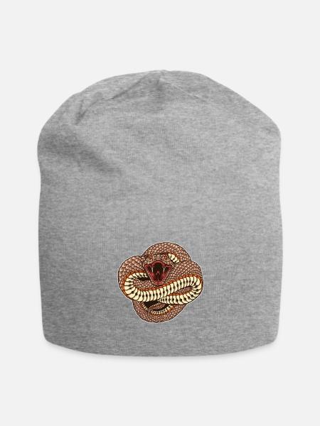 Snake Snake Tattoo - Jersey Beanie - heather grey