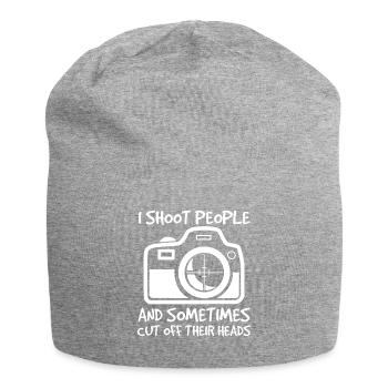 Foto Vektor cooles Geschenk - Jersey-Beanie - Grau meliert - Vorne