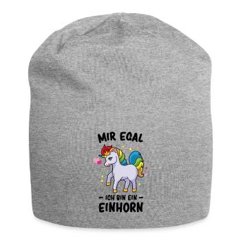 I do not care I Am A Unicorn - Horse Gift - Jersey Beanie - heather grey - Front