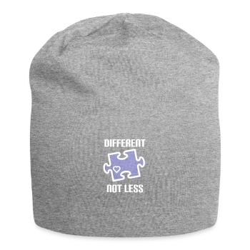 DIFFERENT - NOT LESS! AUTISMUS - Jersey-Beanie - Grau meliert - Vorne
