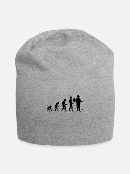 Pêcheur, pêche, pêcheur, pêcheur, hobby, cadeau, idée - Bonnet en jersey - gris chiné