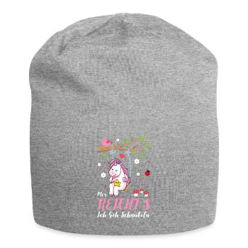 Give me a rocking unicorn gift - Jersey Beanie - heather grey - Front